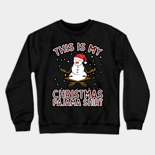 Funny Christmas Yoga Gift - Pajamas Santa Hat Xmas Zen Snow Crewneck Sweatshirt